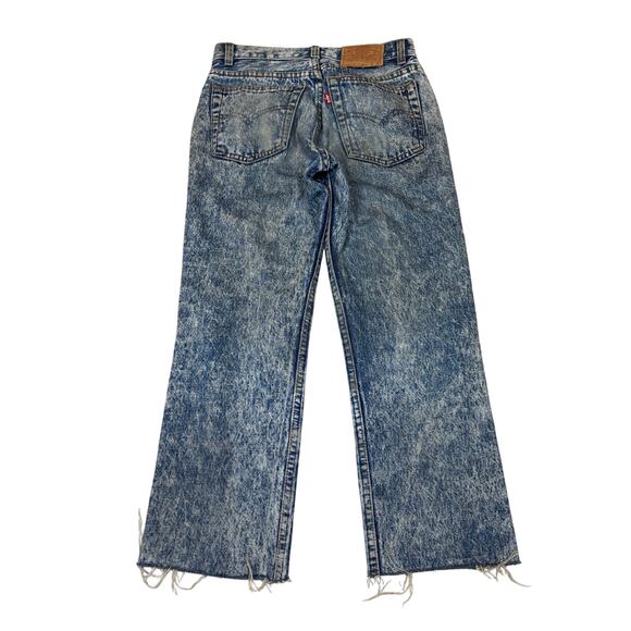 Vintage 80s Levi's 701 Student Fit Made in USA Jeans Women's 25x23 Acid Wash - Picture 1 of 14